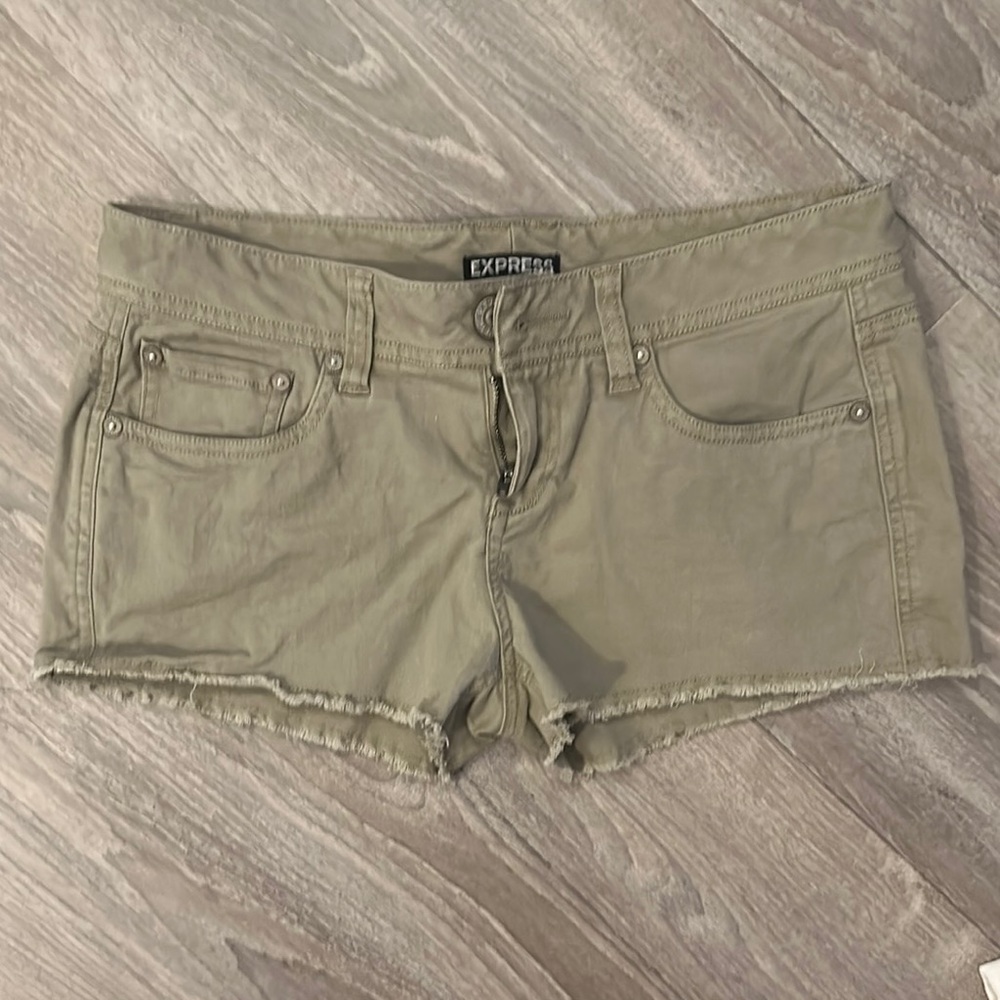 Express Blue Bermuda Shorts Tailored Cotton Blend
